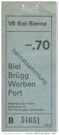 Schweiz - Biel - VB Biel-Bienne - Fahrschein Fr. -.70 - Europe