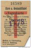 Deutschland - Berlin - Stern Und Kreisschiffahrt - Tageskarte An Sonntagen 30er Jahre - Fahrkarte Ticket - Europa