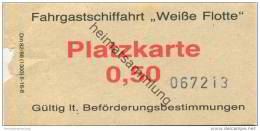 Deutschland - Berlin DDR - Fahrgastschiffahrt Weisse Flotte - Platzkarte 0,50 - Fahrschein - Europe