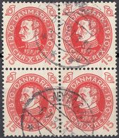 DANMARK - 1930 - Quartina Usata Di Yvert 201, Come Da Immagine. - Used Stamps