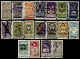 POLAND, Revenues, */o M/U, F/VF - Revenue Stamps