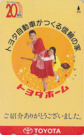 Télécarte Japon / 110-011 - Femme & Fillette Pub TOYOTA - Girl & Car Adv. Japan Phonecard - 3173 - Publicité