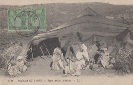 Ethniques Et Cultures - Maghreb - Famille Arabe Tente - Nomades - Cachet Postal Matmata 1914 Tunisie - Africa