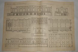 Plan Des Abattoirs Et Marché Aux Bestiaux à Nuremberg En Bavière. M. C. Weber, Architecte Municipal. 1902 - Travaux Publics