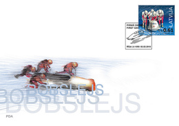 Latvia.2018.Bobsleigh.XXIII Olympic Winter Games.PyeongChang.FDC . - Invierno