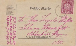 Feldpostkarte - K.B. Schw. Artl. Rgm. N. 14 Nach Aschach A.d. Steyr - 1. WK (35508) - Lettres & Documents