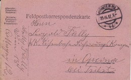 Feldpostkarte - Wien Nach Opcina K.k. Eisenbahnsicherungs-Kompanie - 1917 (35516) - Cartas & Documentos