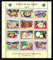 = Bloc De Vignettes Gommées Saveurs De Nos Régions N°1 Neufs Reprenant Timbres 431 à 442 Adhésifs Imprimés Par La Poste - Unused Stamps