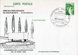 Entier Postal De 1979 Sur CP Avec Timbre "1,10 Sabine De Gandon" Et Repiquage Commémoratif - Bijgewerkte Postkaarten  (voor 1995)