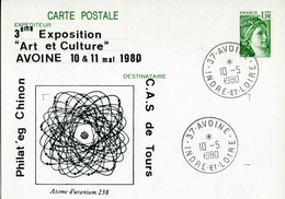 Entier Postal De 1979 Sur CP Avec Timbre "1,10 Sabine De Gandon" Et Repiquage Commémoratif - Cartes Postales Repiquages (avant 1995)