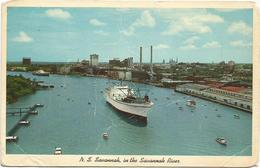 X3143 Savannah - Nuclear Ship Savannah In The Savannah River - Navi Ships Bateaux / Viaggiata 1964 - Savannah