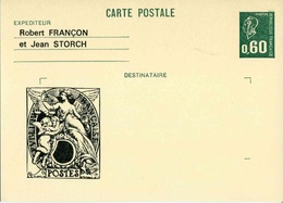 Entier Postal De 1975 Sur CP Avec Timbre "0,60 Marianne De Béquet" Et Repiquage Privé - Cartes Postales Repiquages (avant 1995)