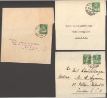 3 Bandes à Journaux Streifbänder TELLBRUSTBILD  Ink S46  7½ Aufdruck - Entiers Postaux