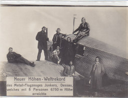 Neuer Höhen-Weltrekord Des Metall-Flugzeuges Junkers, Dessau ...  N.V.E. 2141 - 1919-1938: Entre Guerres