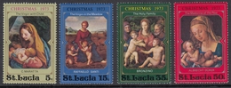 St. Lucia 1973 - Christmas: Paintings By Raphael, Dürer Etc. - Mi 337-340 ** MNH - Ste Lucie (...-1978)