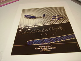 ANCIENNE PUBLICITE JOAILLIER  VAN CLEEF & ARPELS  1980 - Andere & Zonder Classificatie