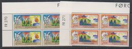 Europa Cept 1995 Faroe Islands 2v Bl Of 4 (corner) ** Mnh (39320D) - 1995