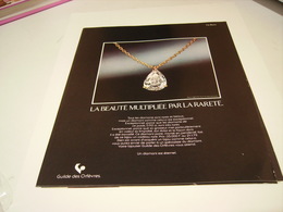 ANCIENNE PUBLICITE DIAMANTS GUIDE DES ORFEVRES  1979 - Sonstige & Ohne Zuordnung