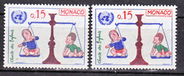 Monaco  601 Variété Chevelure Orange Et Normal Balance  Neuf ** TB  MNH Sin Charnela - Errors And Oddities