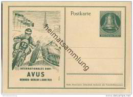 Berlin 10 Pf. Glocke Bildganzsachenkarte ""Internationales DMV. AVUS Rennen Berlin 1952"" - Postales - Nuevos