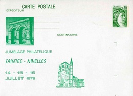 Entier Postal De 1978 Sur CP Avec Timbre "0,80 Sabine De Gandon" Et Repiquage Commémoratif - Bijgewerkte Postkaarten  (voor 1995)