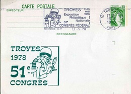 Entier Postal De 1978 Sur CP Avec Timbre "0,80 Sabine De Gandon" Et Repiquage Commémoratif (ACEP) - Bijgewerkte Postkaarten  (voor 1995)