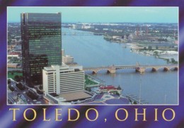 Ohio Toledo Aerial View Showing Draw Bridges - Toledo