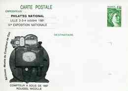 Entier Postal De 1980 Sur CP Avec Timbre "1,20 Sabine De Gandon" Et Repiquage Commémoratif - Cartes Postales Repiquages (avant 1995)