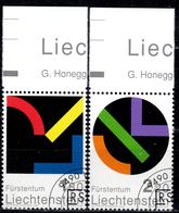 FL+ Liechtenstein 2001 Mi 1281-82 Kunst Honegger - Used Stamps