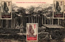 GABON - L'HOMME FAIT LA CONQUETE DE LA FORET VIERGE - Gabon