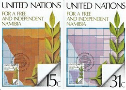 UN New York - Mi-Nr 336/337 Maxicards (S179) - Maximumkaarten