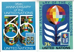 UN New York - Mi-Nr 346/347 Maxicards (S180) - Cartes-maximum