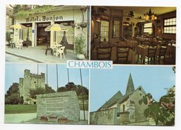 CHAMBOIS --près De La Dives "Hotel Du Donjon" --Multivues --carte Publicitaire De L'Hotel - Other & Unclassified