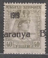 Hungary Baranya 1919 Mi#38 Error - Moved Overprint, Mint Hinged - Baranya