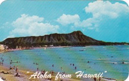 Hawaii Aloha Showing Waikiki Beach And Diamond Head - Oahu