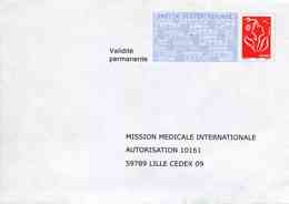 PAPREPONSE "Mission Médicale Internationale" Avec Timbre "Marianne De Lamouche/ITVF" - PAP : Antwoord /Lamouche