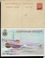 Carte Neuve N° 16. B) Deux Paquebots (Oostende-Dover) - Cartes Paquebot