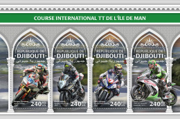 DJIBOUTI 2018 MNH** Isle Of Man TT Racing Motorcycles Motorräder Motos M/S - OFFICIAL ISSUE - DH1825 - Motorbikes