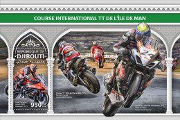 DJIBOUTI 2018 MNH** Isle Of Man TT Racing Motorcycles Motorräder Motos S/S - OFFICIAL ISSUE - DH1825 - Motorbikes