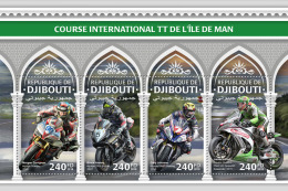 DJIBOUTI 2018 MNH** Isle Of Man TT Racing Motorcycles Motorräder Motos M/S - IMPERFORATED - DH1825 - Motorbikes