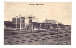 B 4710 LONTZEN - HERBESTHAL, Bahnhof, 1917, Deutsche Feldpost - Lontzen