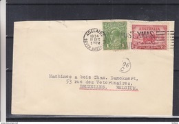 Australie - Lettre De 1934 - Oblit Adelaide - Exp Vers Bruxelles - Noël - Moutons - Lettres & Documents