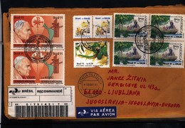 Brazil Interesting Airmail Registered  Letter - Lettres & Documents