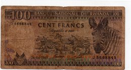 RWANDA 100 FRANCS 1989 P-19 - Ruanda