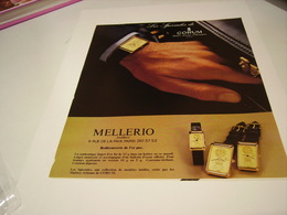 ANCIENNE PUBLICITE  MONTRE CORUM CHEZ MELLERIO  1980 - Autres & Non Classés