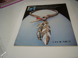 ANCIENNE PUBLICITE JOAILLIER CHAUMET 1983 - Other & Unclassified