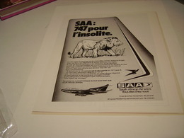 ANCIENNE PUBLICITE   SOUTH AFRICAN AIRWAYS 1980 - Pubblicità
