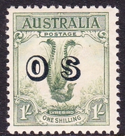 Australia ASC 142 1932 One Shilling Lyre Bird, Overprinted OS, Mint Never Hinged - Mint Stamps