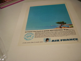 ANCIENNE PUBLICITE BASSIN MEDITERRANEEN AIR FRANCE   1969 - Werbung