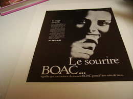 ANCIENNE PUBLICITE LE SOURIRE  BOAC 1983 - Pubblicità